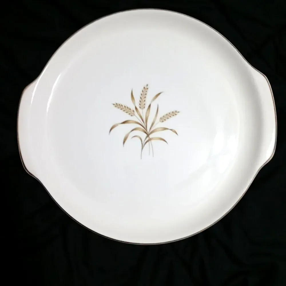 Ballerina Wheat Pattern Cake Plate Universal Oven Proof USA Union Made